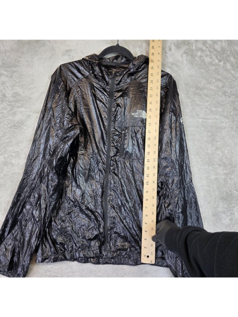 The North Face Summit Series Jacket Mens Small Black Hooded Windbreaker Nylon - Picture 8 of 12